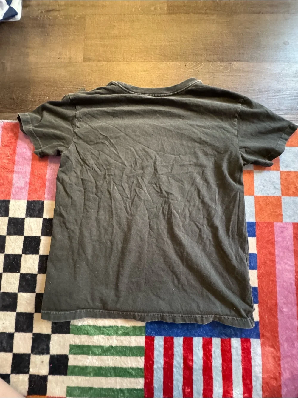 Lucky Brand Janis Joplin Black Graphic Tee with Purple & Blue Print